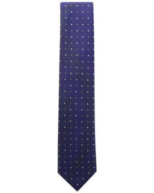 Bluette and Graphite Squares Tie