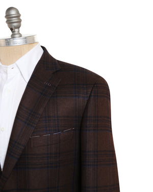 Brown and Navy Plaid Ravello Sportcoat