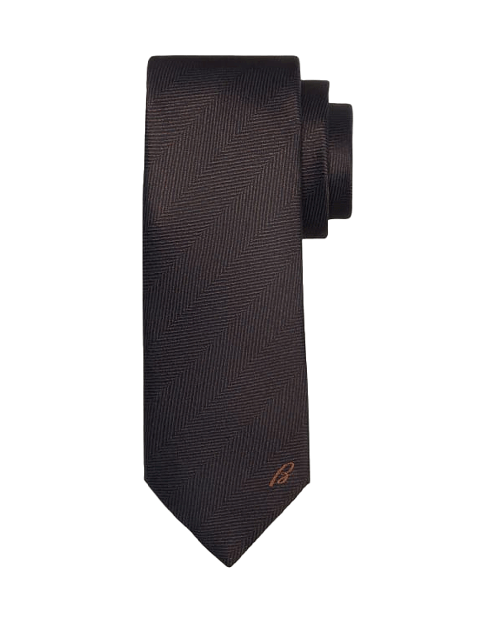 Coffee Jacquard Silk Tie