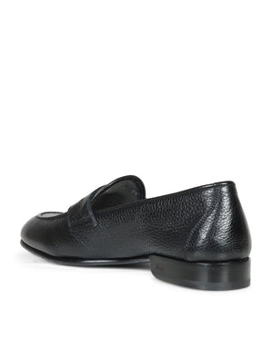 Deerskin Penny Loafer in Black