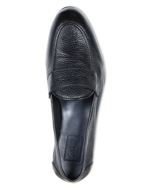 Deerskin Penny Loafer in Black