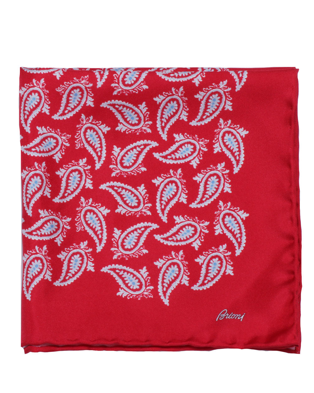 Flame and Lead Paisley Pocket Square