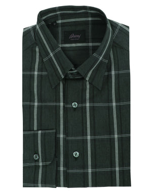 Green Flannel Check Sportshirt