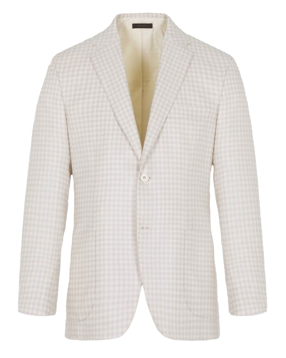 Ivory and Grey Checked Sportcoat