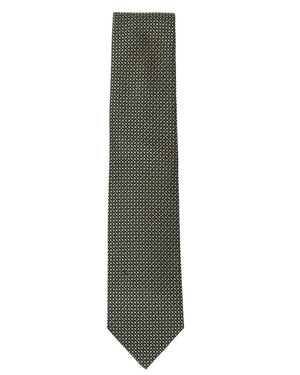 Lemon Silk Micro Motif Tie