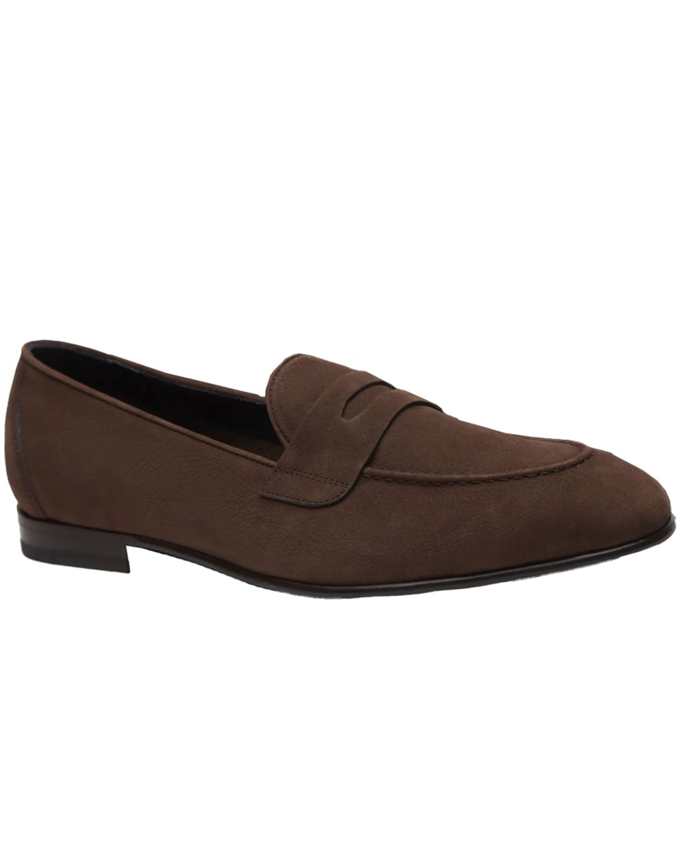 Nabuk Casual Penny Loafer in Coffee