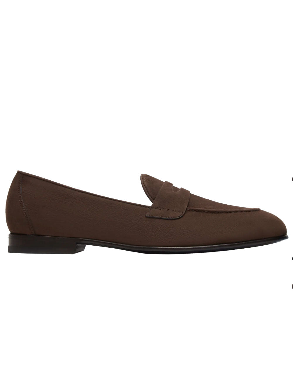 Nabuk Casual Penny Loafer in Coffee