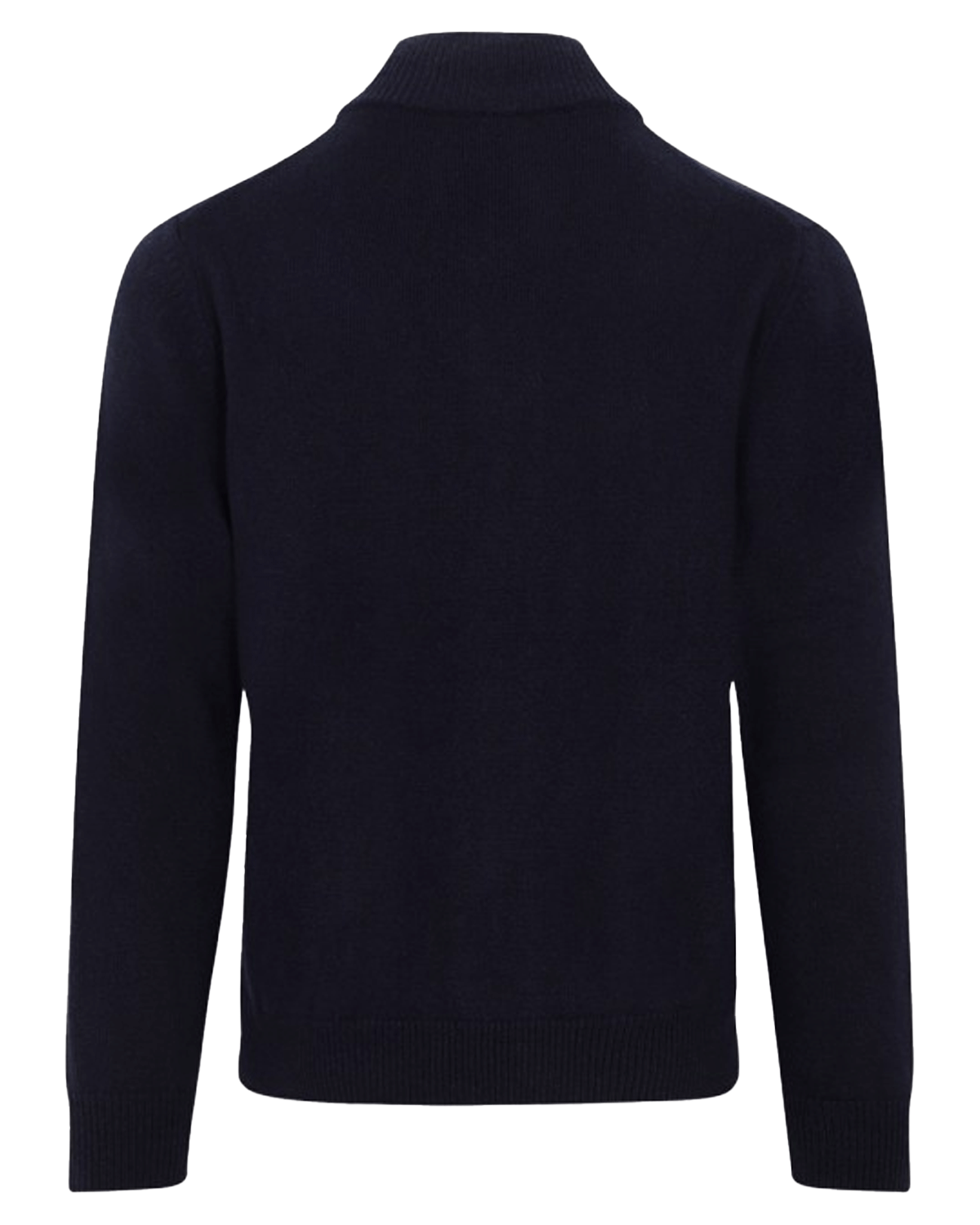 Navy Full Zip Bluson Cashmere Sweater