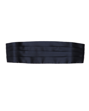 Navy Satin Cummerbund