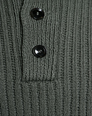 Olive Green Knit Cotton Sweater