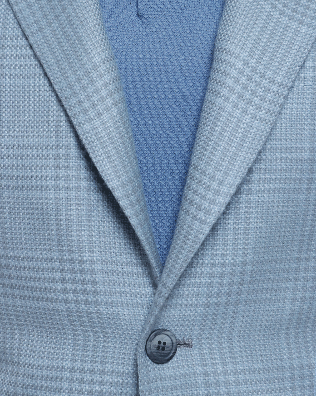 Pearl Grey and Light Blue Cashmere Blend Sportcoat
