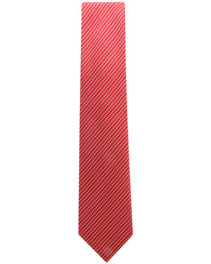 Red and Beige Micro Patterned Tie