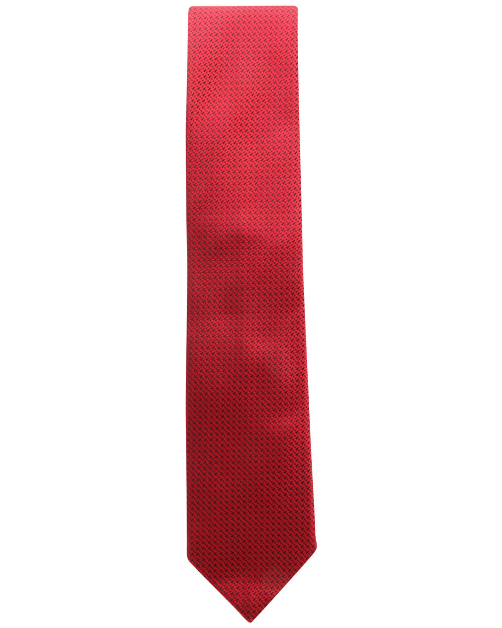 Red and Black Micro Patterned Tie
