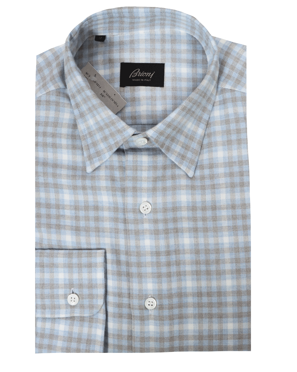 Sky and Lead Plaid Sportshirt