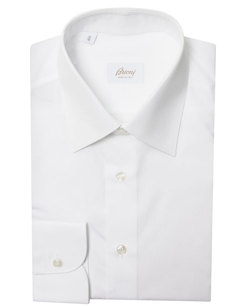 Solid White Cotton Dress Shirt