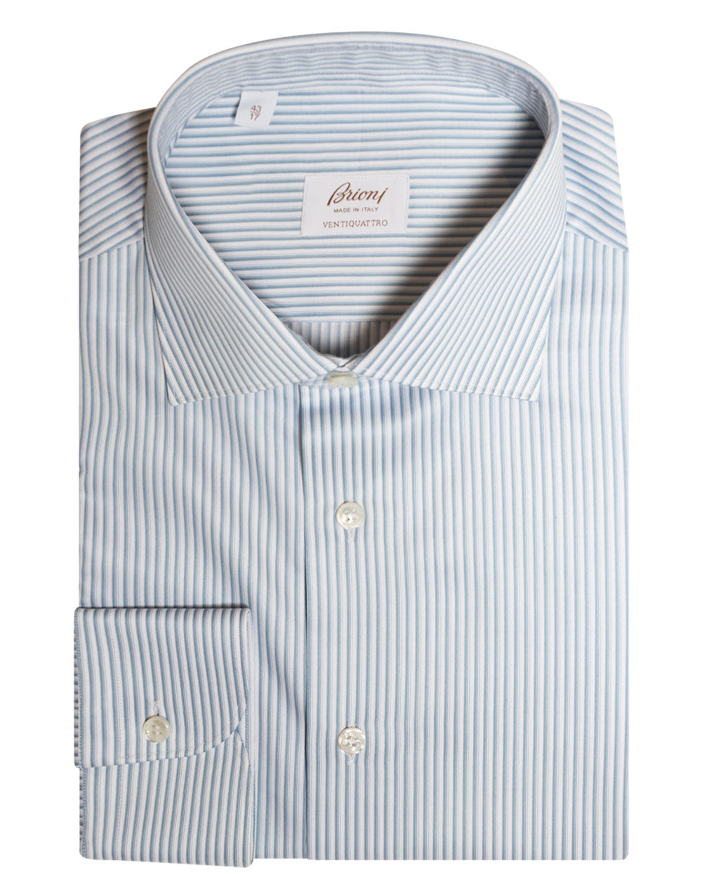 Light Blue Striped Shirt - Made in Italy