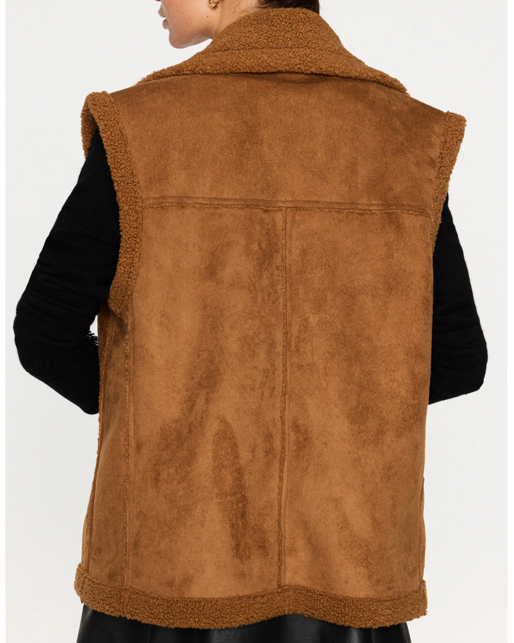 Camel Shearling Loredo Vest