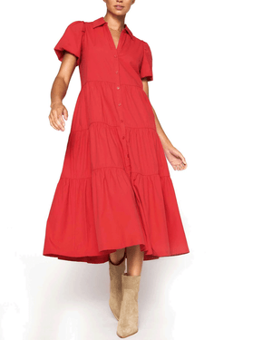 Carmine Red Havana Dress
