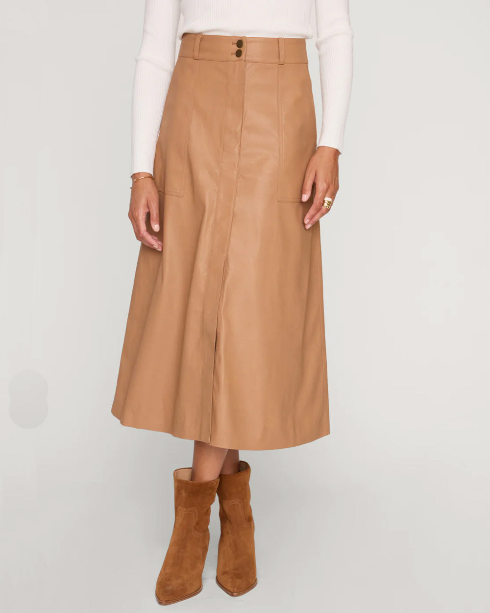 Dunes Vegan Leather Mica Skirt