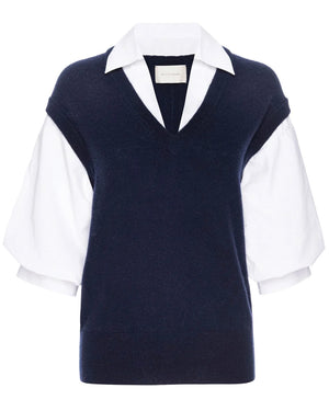 Navy and Salt White Kate Looker Shirt