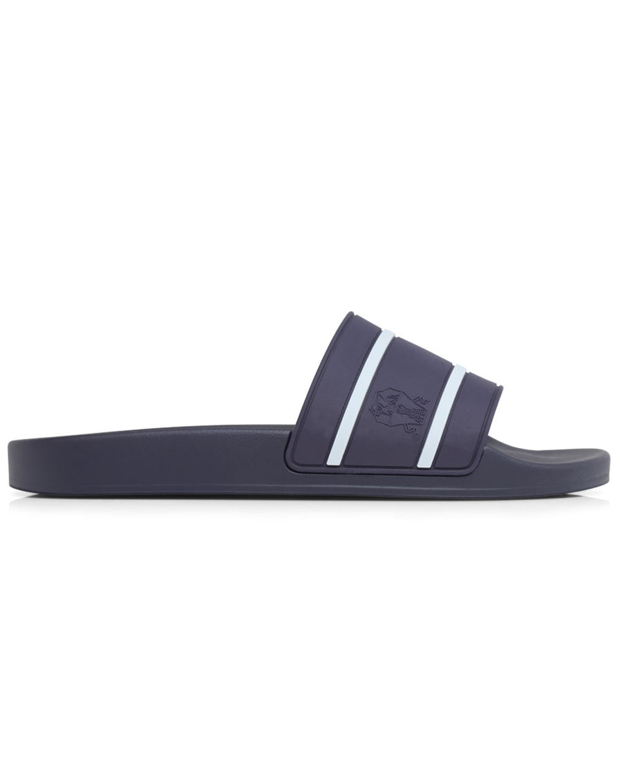 Slide Sandal in Blue and Grey