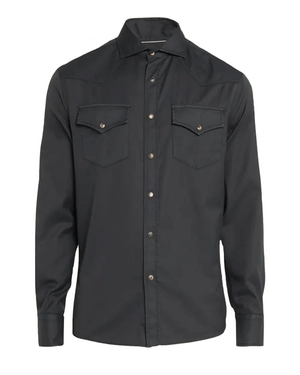 Dark Brown Western Sportshirt