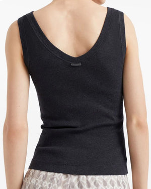 Anthracite Ribbed Jersey Tank