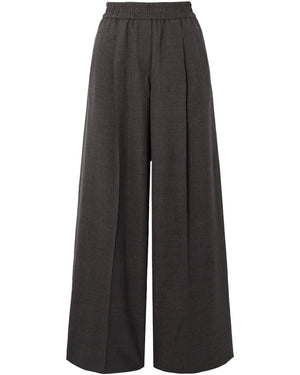 Anthracite Wool Pleated Pant