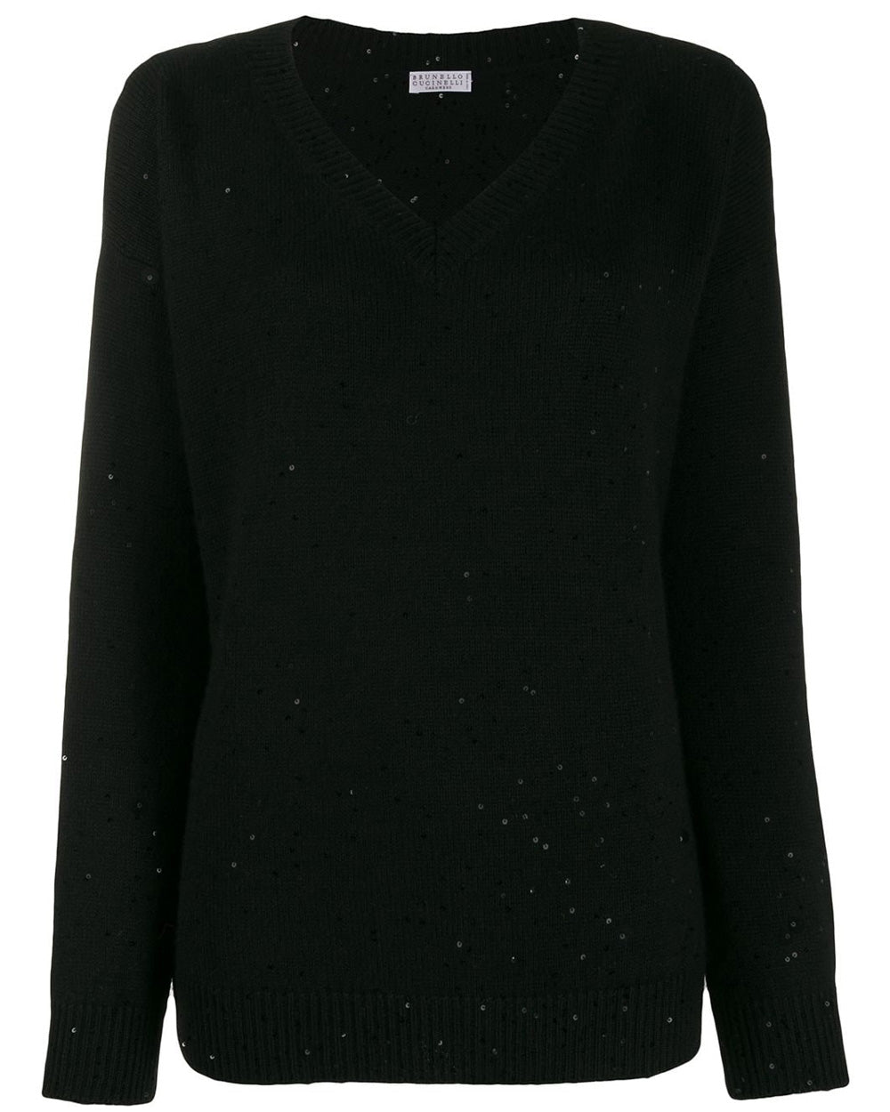 New Brunello Cucinelli Sequin Cashmere Sweater , size XL