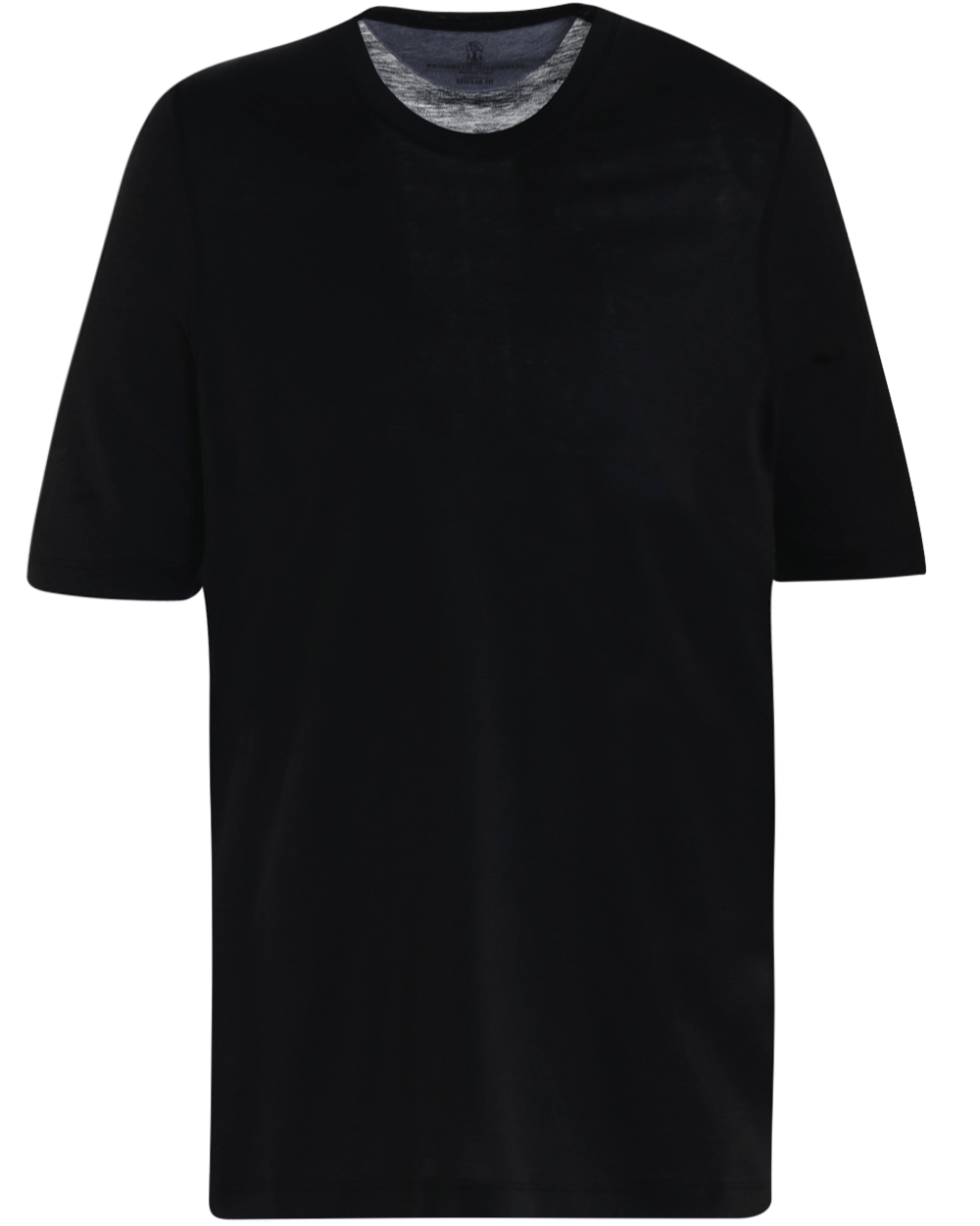 Black Silk Blend Stretch T-Shirt
