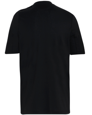 Black Silk Blend Stretch T-Shirt