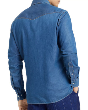 Blue Denim Western Sportshirt