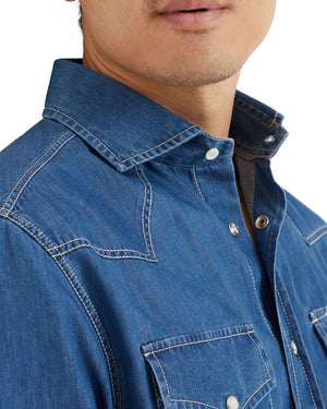 Blue Denim Western Sportshirt