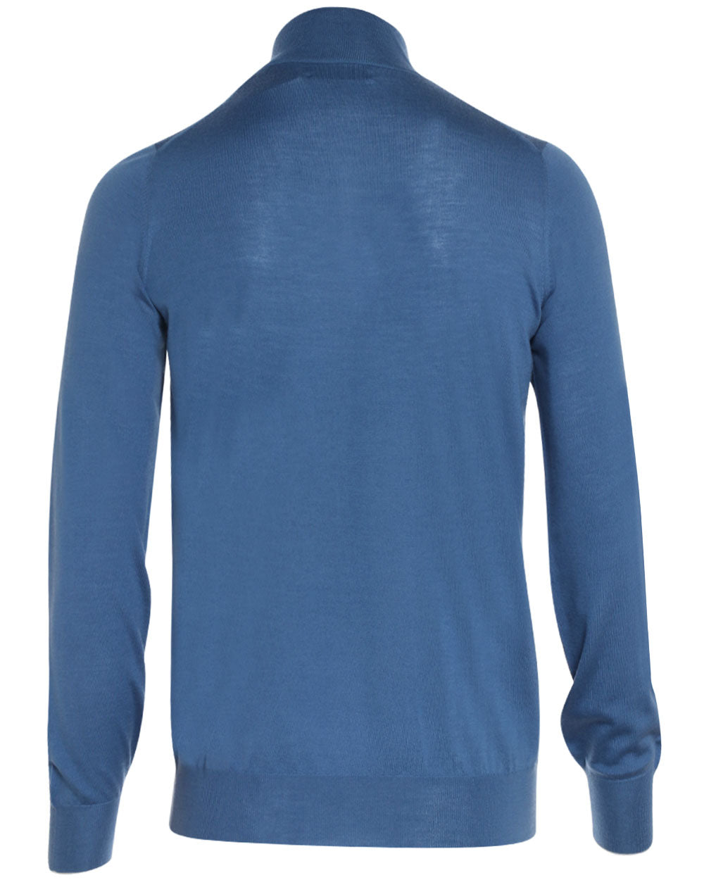Blueberry Fine Gauge Quarter Zip Sweater