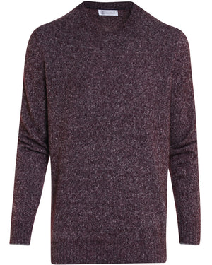 Burgundy Alpacca Blend Melange Sweater