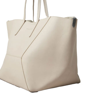 Calfskin Shopper Tote Bag in Ivory