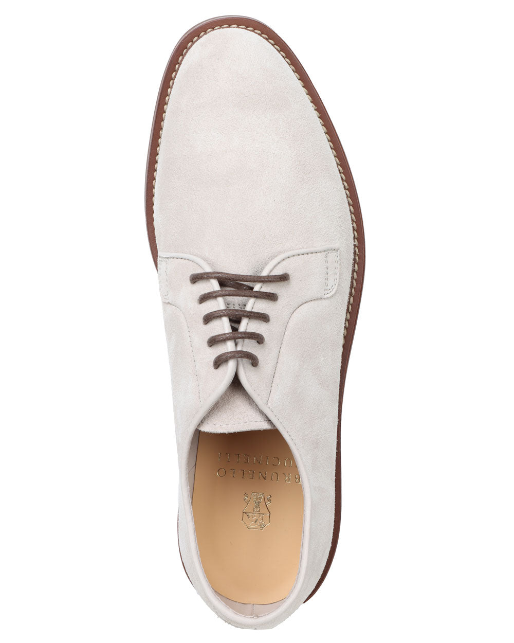 Casual Suede Laceup in Beige