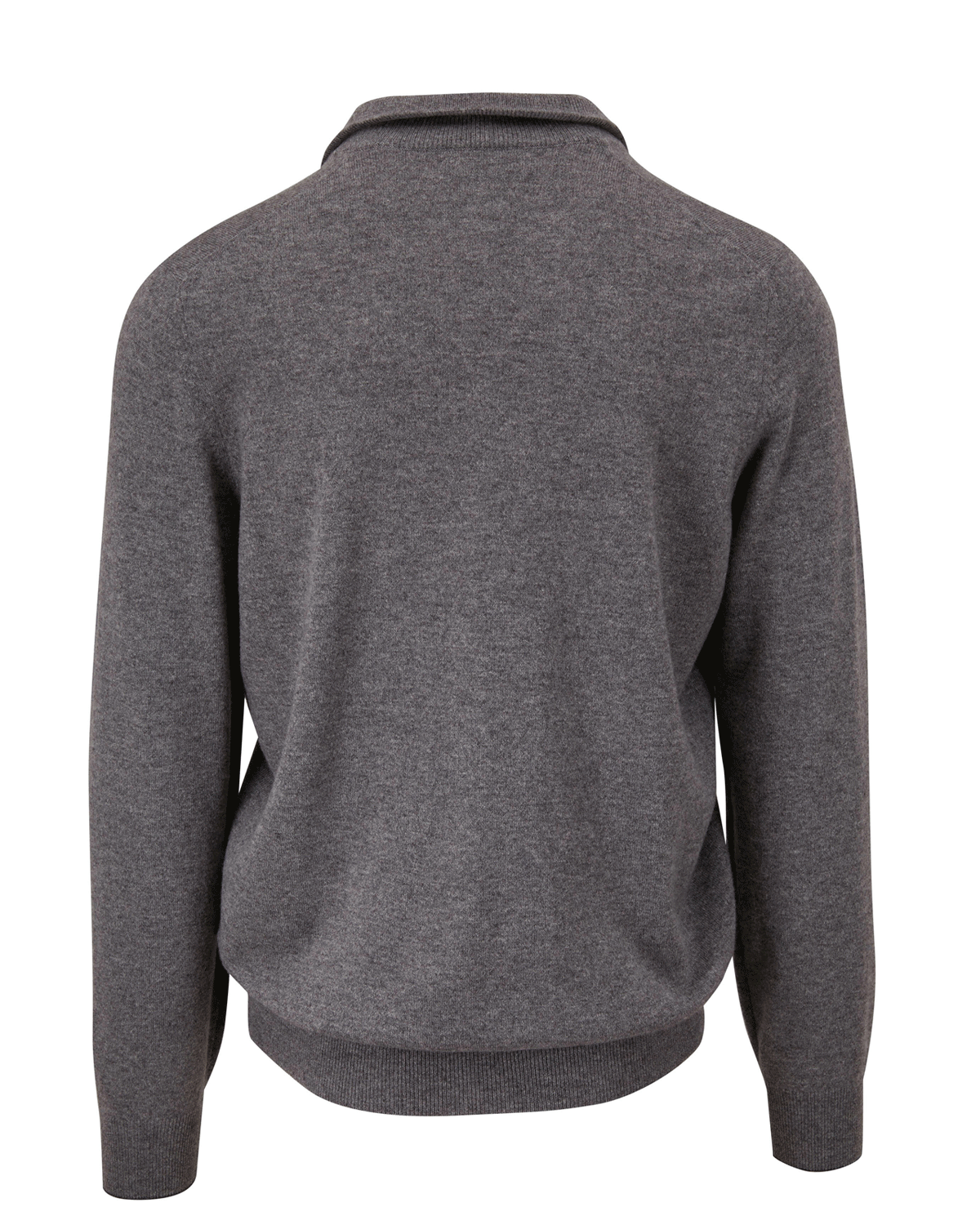 Charcoal Cashmere Half-Zip Sweater