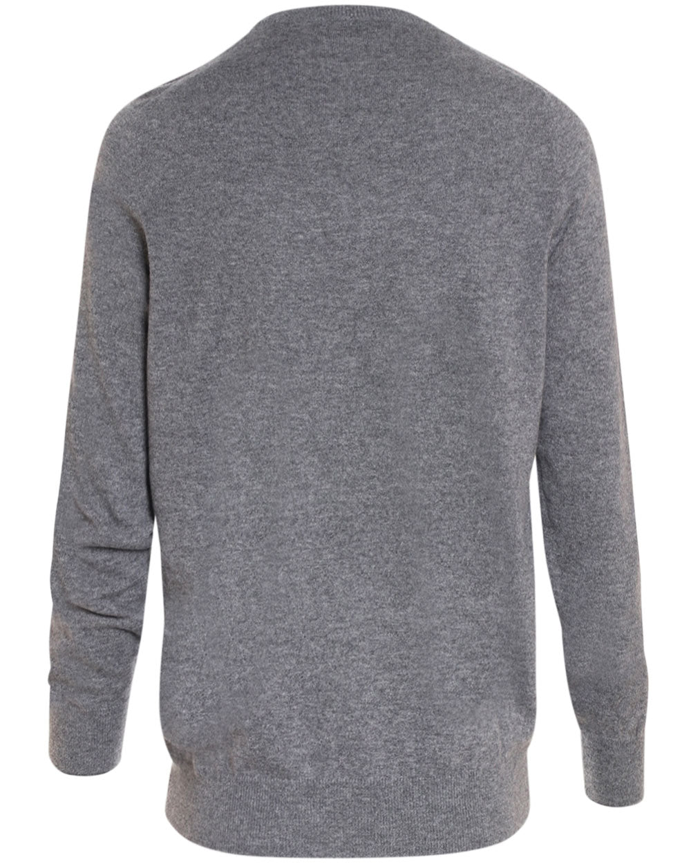 Charcoal Cashmere V-Neck Sweater