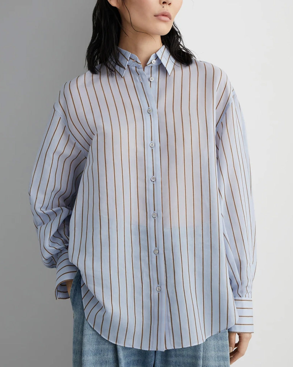 Cloud Stripe Button Up Shirt