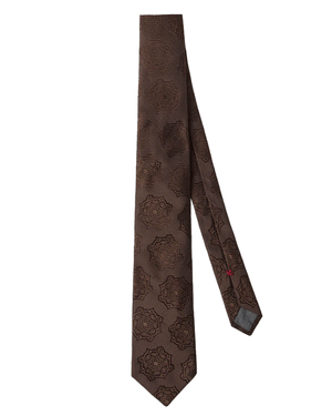 Dark Brown Paisley Tie