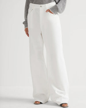 Dyed Wide Leg Jean in Natural