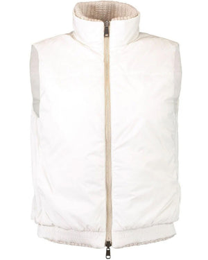 Feather Cashmere and Nylon Reversible Vest