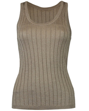 Gold Ribbed Tank