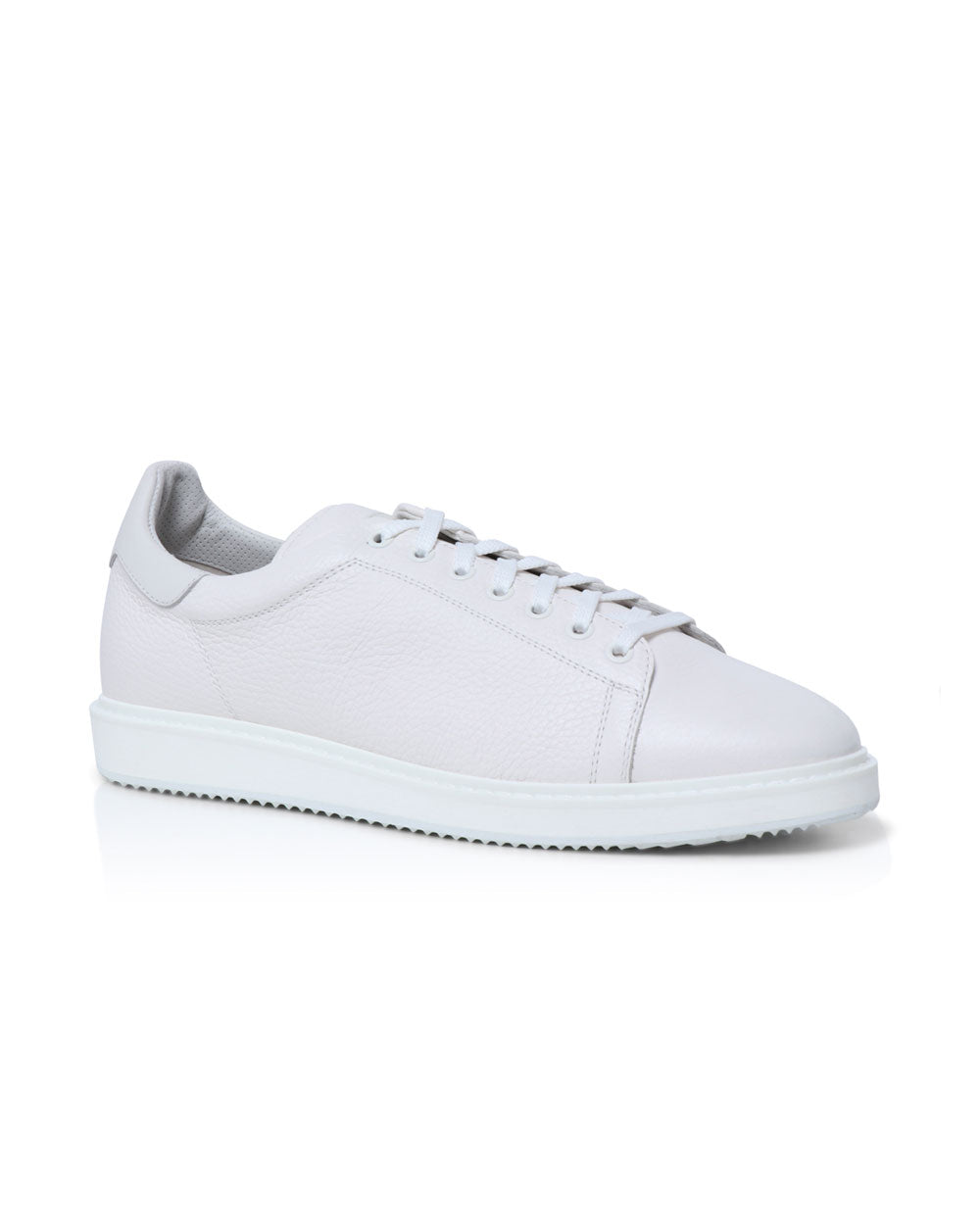 Grained Calfskin Sneakers in White