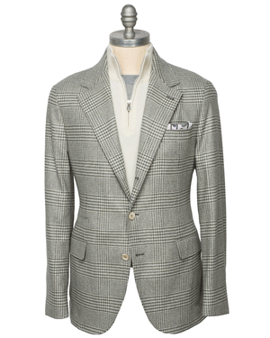 Green and Cream Glen Plaid Sportcoat