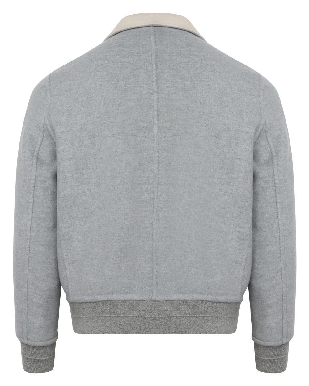 Grey Cashmere Bomber Jacket