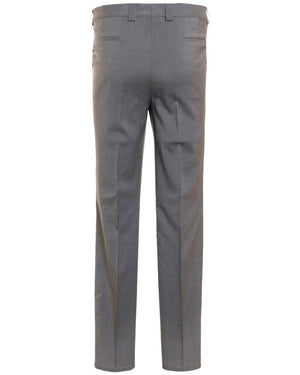 Grey Stretch Wool Single Pleat Dress Pant