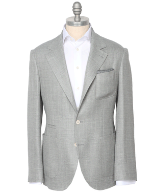 Grey and White Herringbone Sportcoat