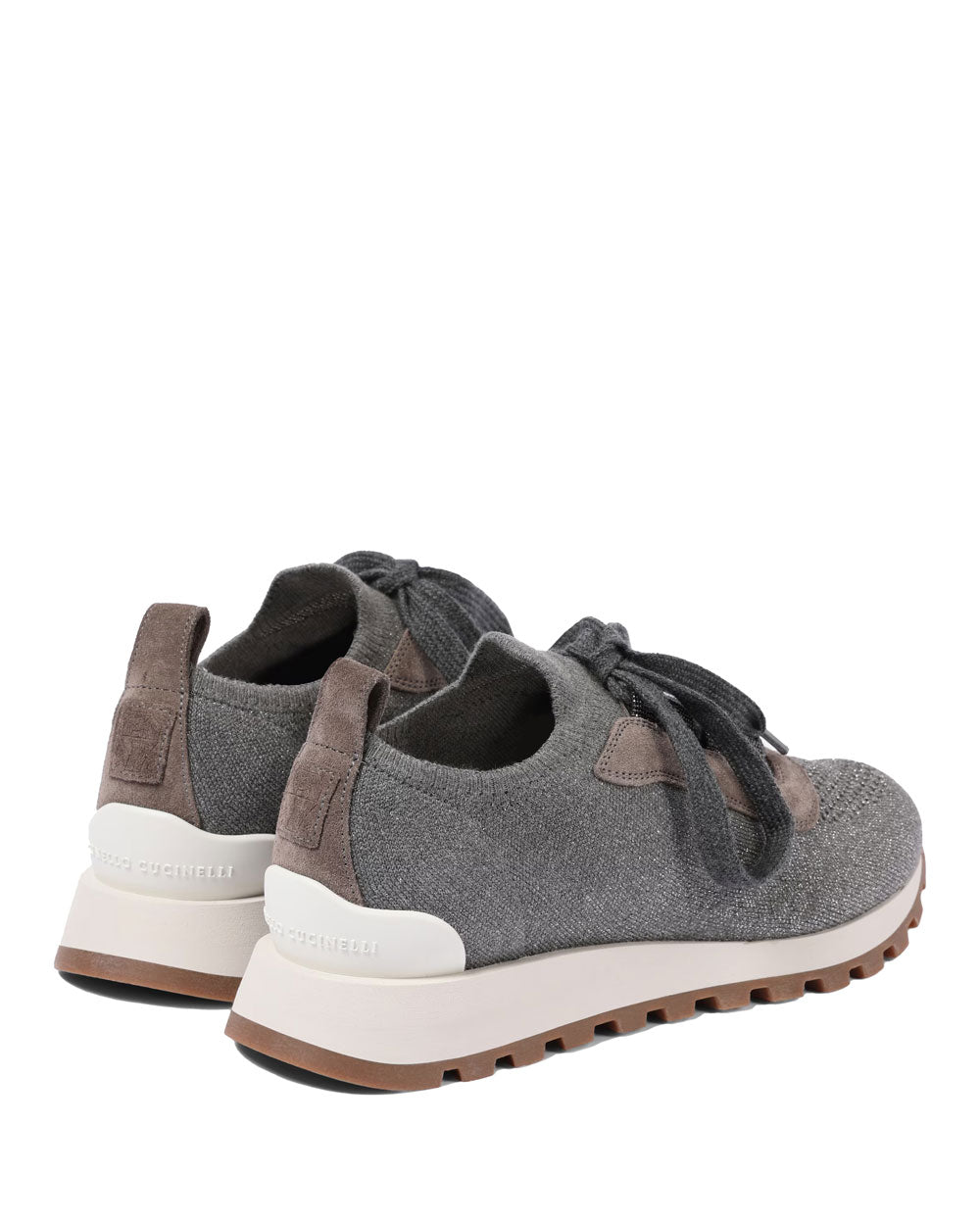 Knit Lurex Runner in Grey